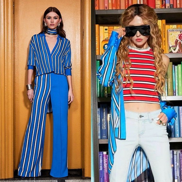 Alice + Olivia Dimitra Oversized High Low Button Down Shirt - Picture 4 of 16